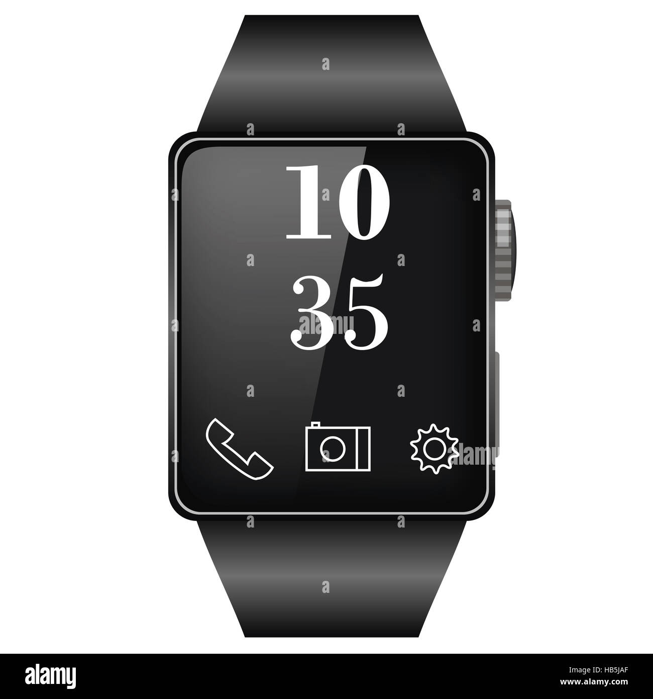 Black Smart Watch Stock Photo Alamy