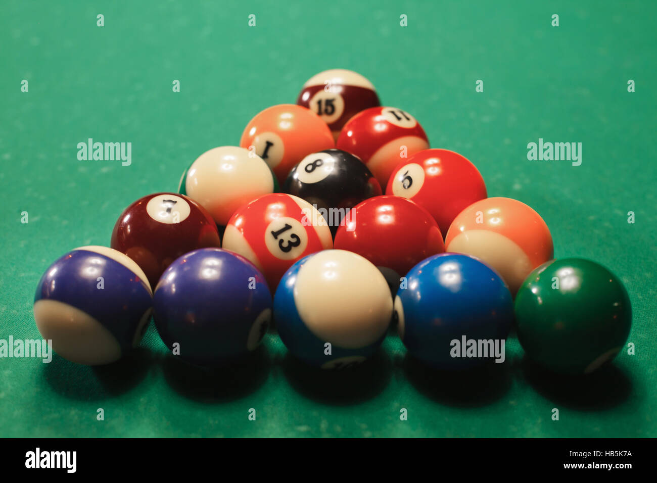 Classic billiard pyramid Stock Photo Alamy