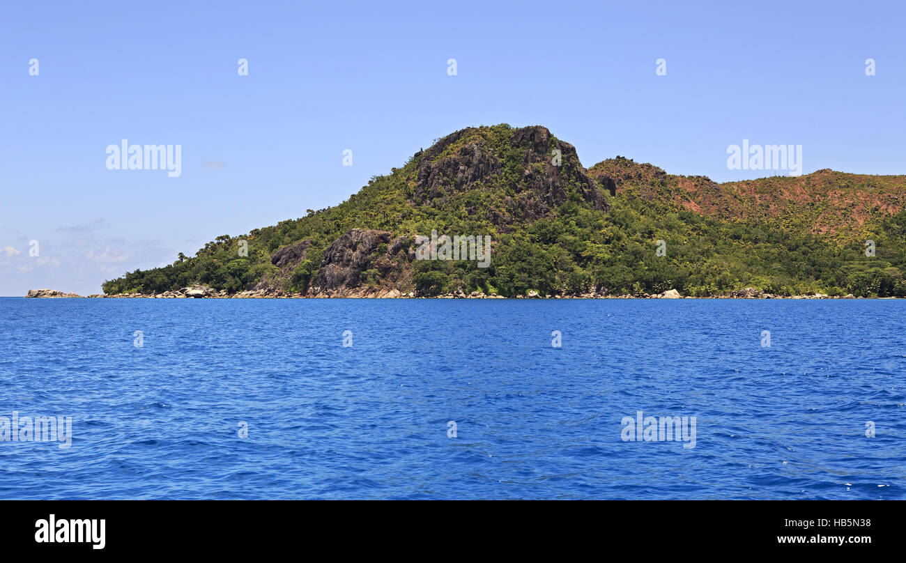 Beautiful Praslin Island in Indian Ocean Stock Photo - Alamy