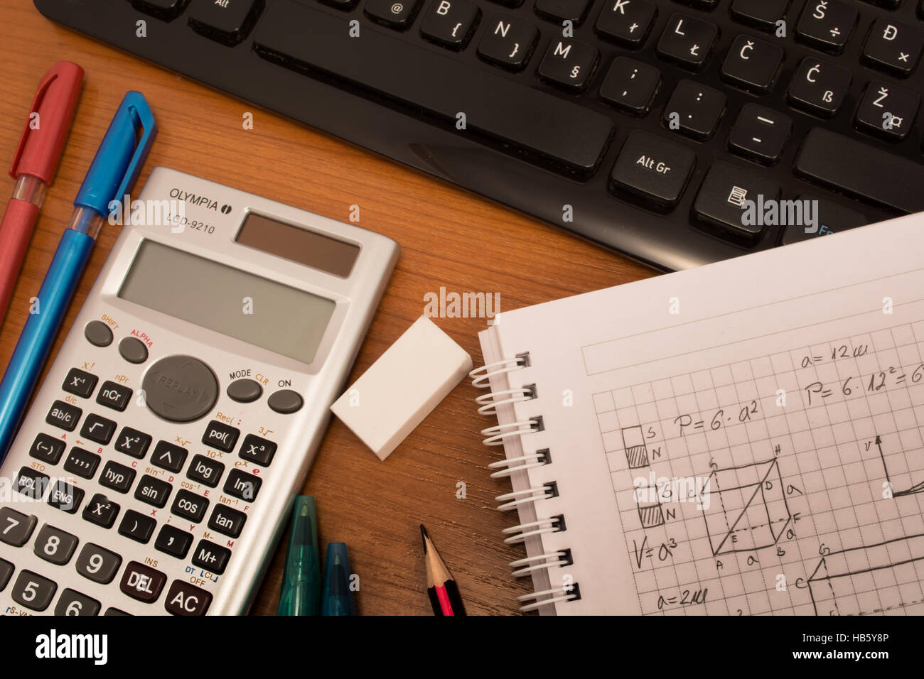 Colorfull mathematics Stock Photo