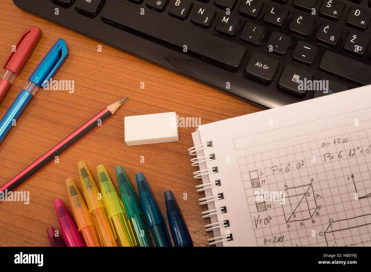 Colorfull mathematics Stock Photo