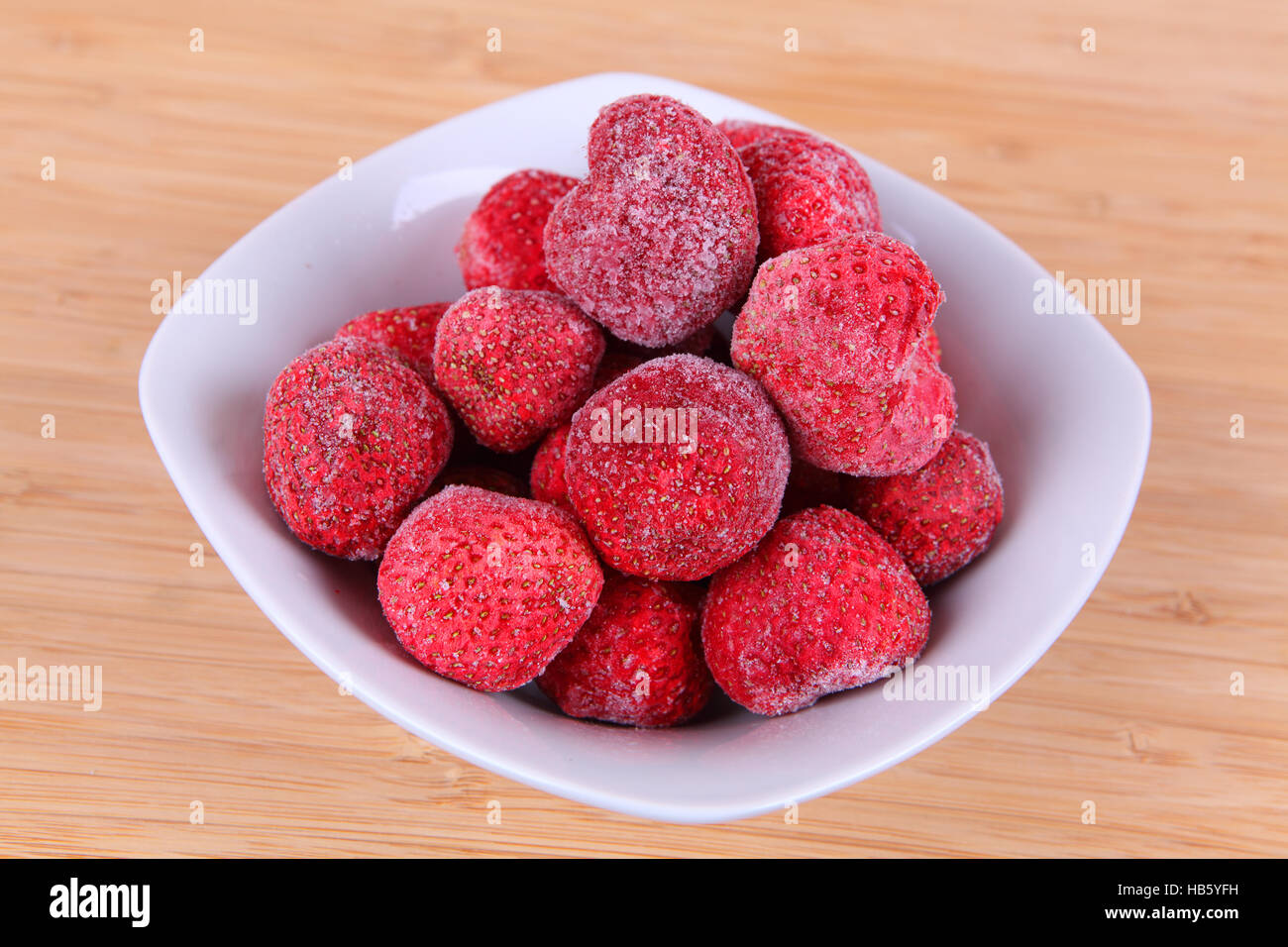 frozen strawberries Stock Photo