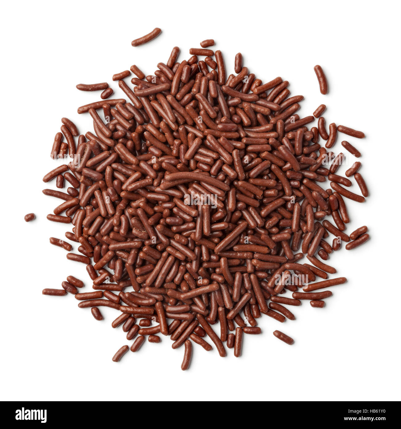 Heap pf chocolate sprinkles on white background Stock Photo - Alamy