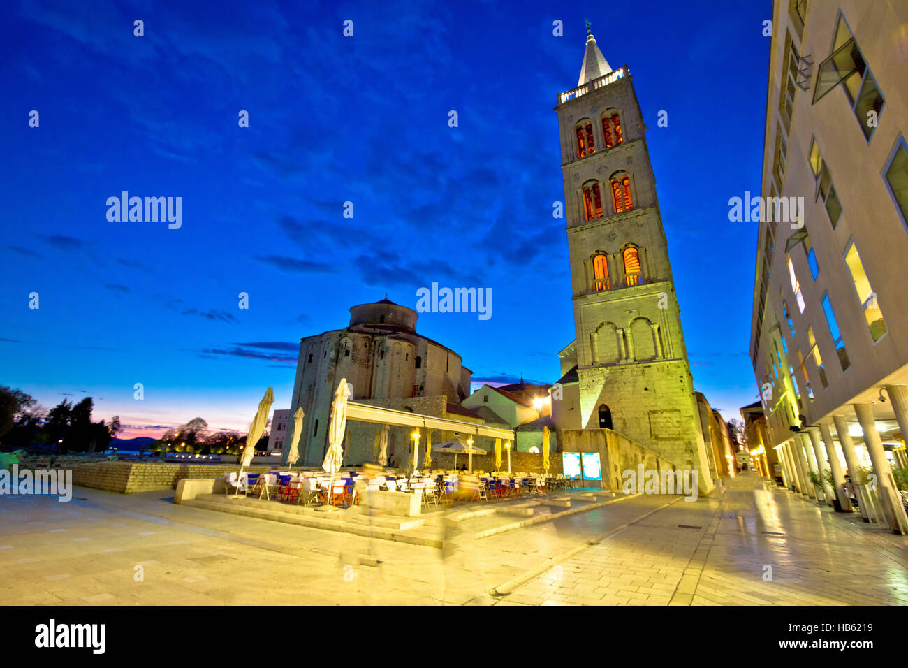 Zagreb old square evening view Stock Photo