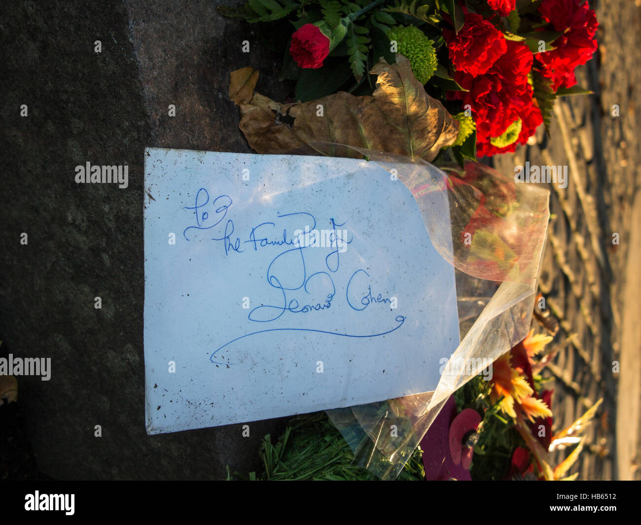 In Memory Of Leonard Cohen Stock Photo Alamy in-memory-of-leonard-cohen-stock-photo-alamy