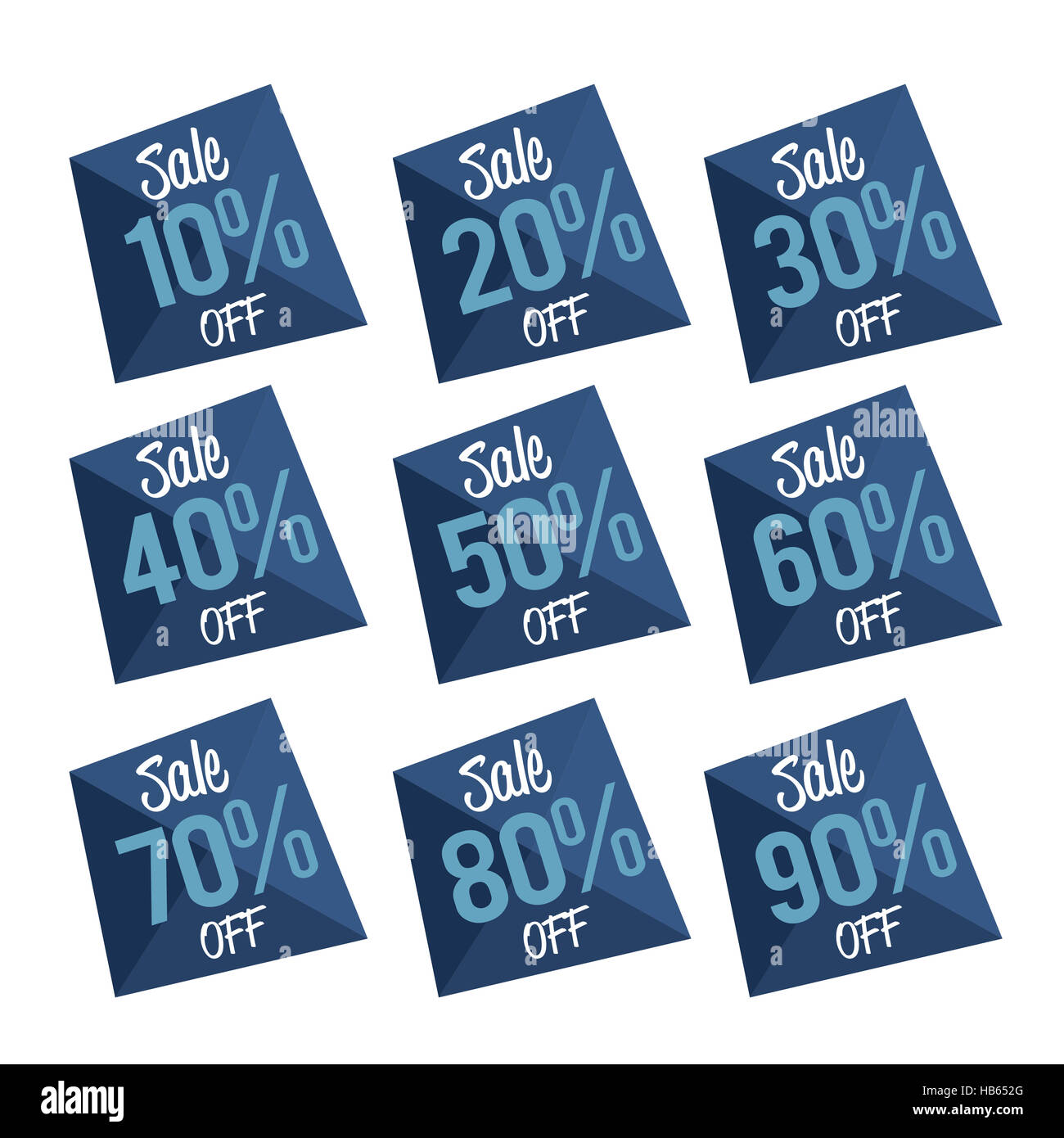 Percent OFF Discount Label Tag low poly Stock Photo