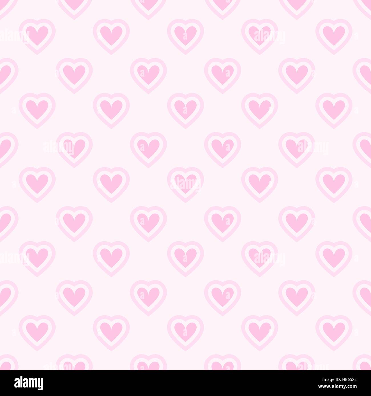 Pink heart seamless pattern packaging paper background in vector format Stock Vector