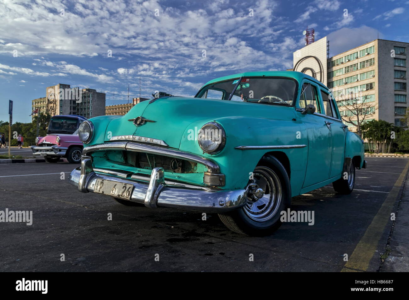 Plymouth-Oldtimer in Havanna Stock Photo