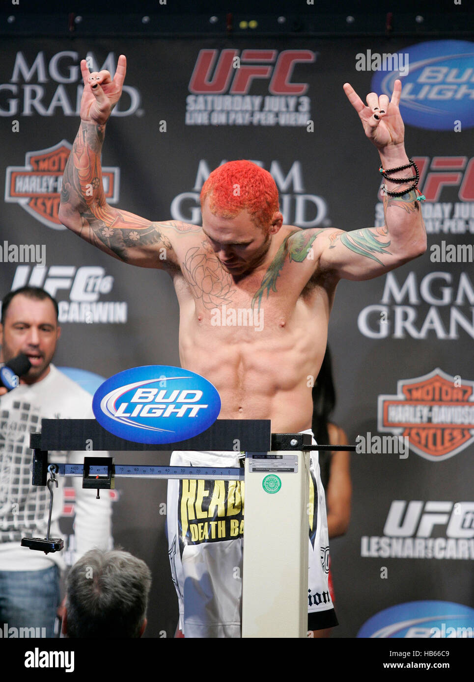 UFC fighter Chris Leben at the weigh ins for UFC 116 at the MGM Grand Arena on July 2, 2010, in Las Vegas, Nevada. Photo by Francis Specker Stock Photo