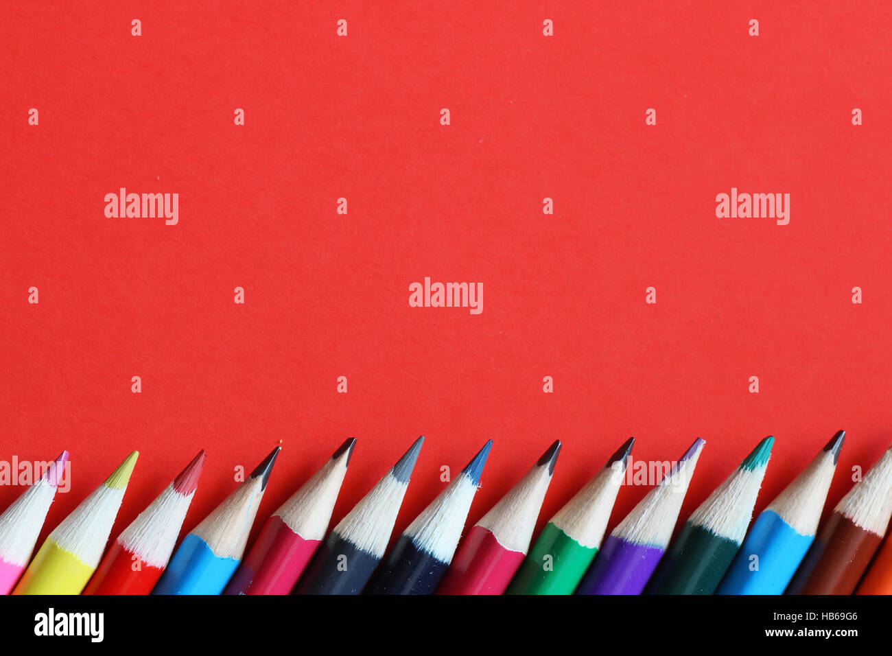 File Statoonany Red stationery red background Stock Photo - Alamy