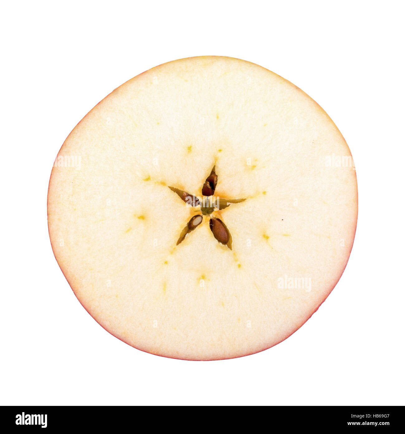Cut apple on a white background Stock Photo