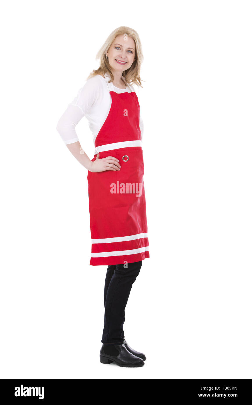 female cook in apron Stock Photo