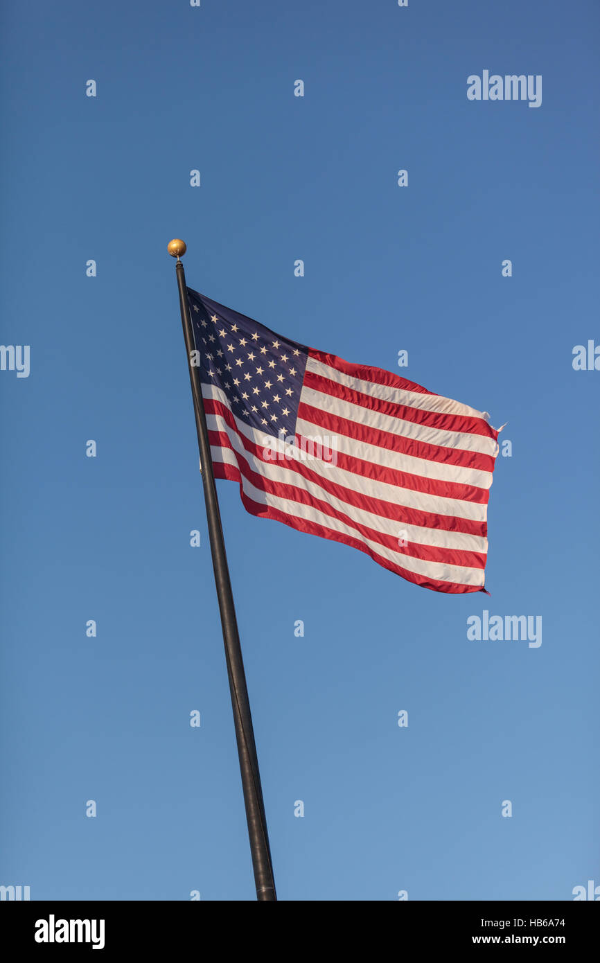 American flag flies Stock Photo Alamy
