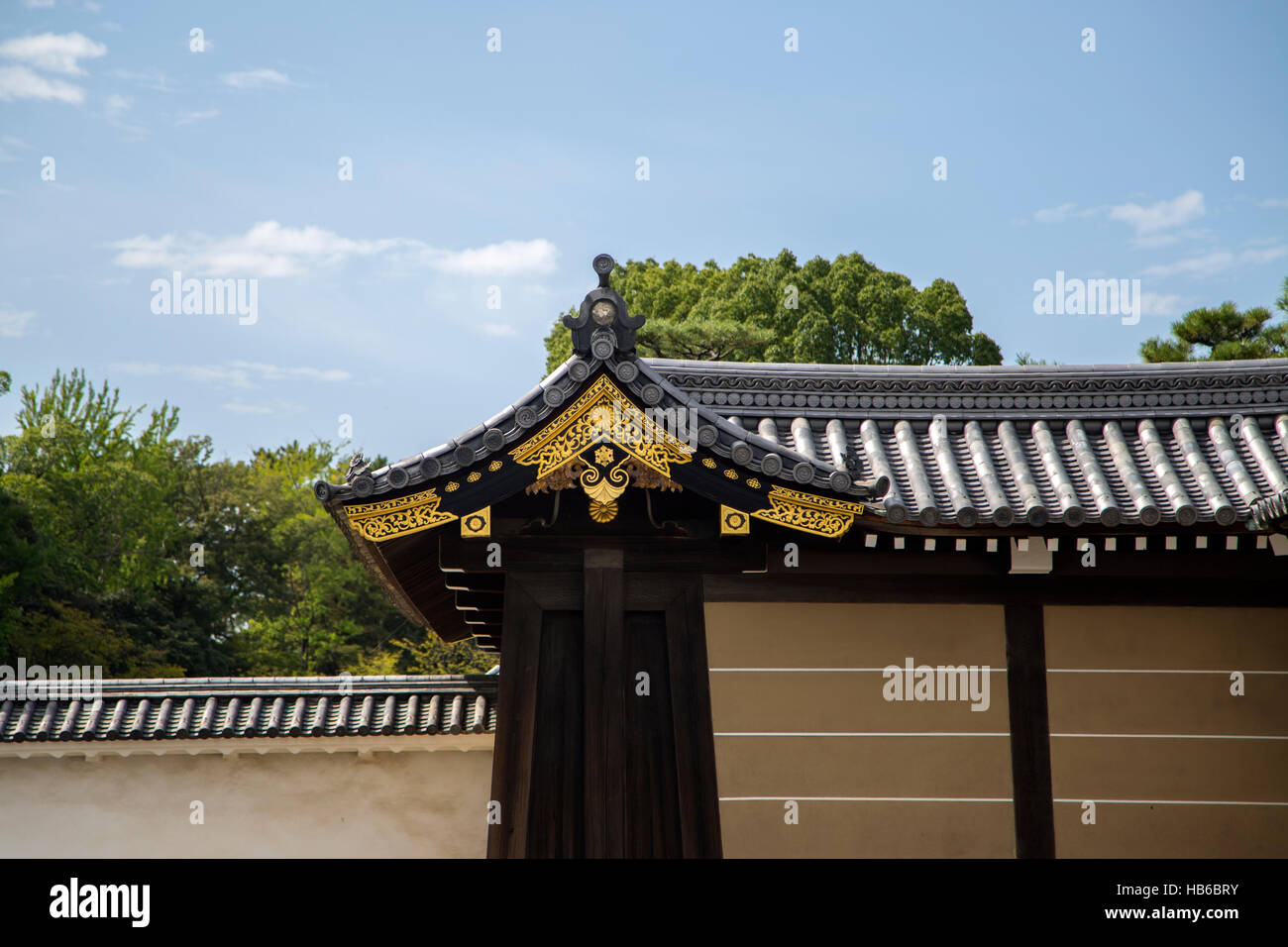 Detail from Ninomaru Palace at Nijo castle in Kyoto, Japan Stock Photo