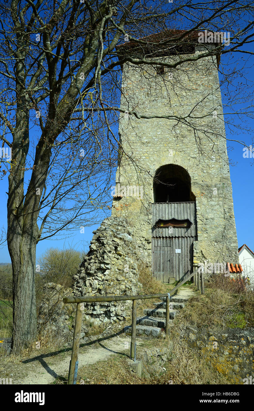 ruin, tower, castle, swabian alb, germany Stock Photo