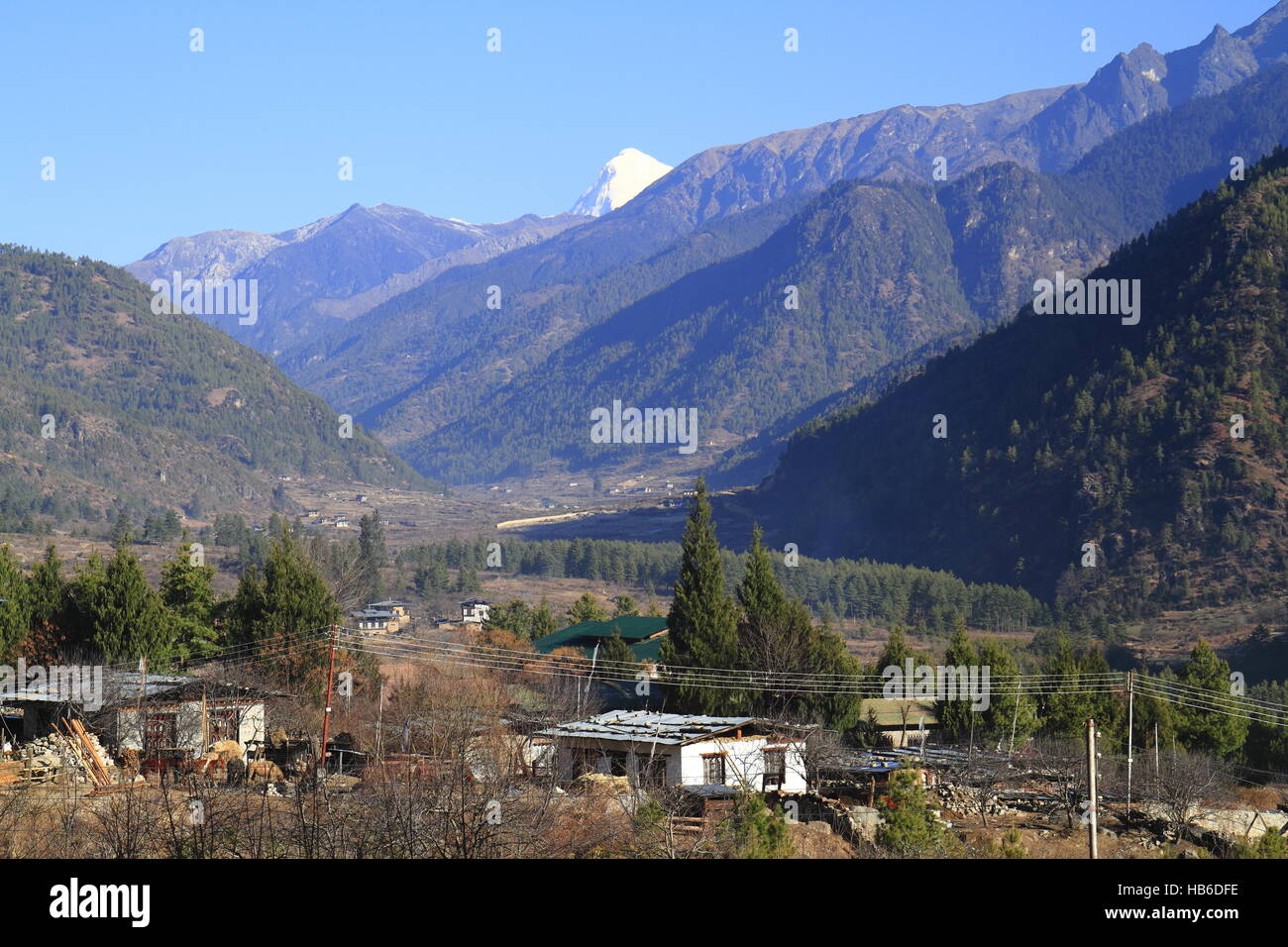 Paro Valley, Bhutan Stock Photo