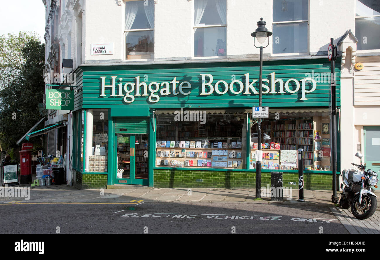 Highgate Bookshop Village Bisham Gardens book shop Stock Photo