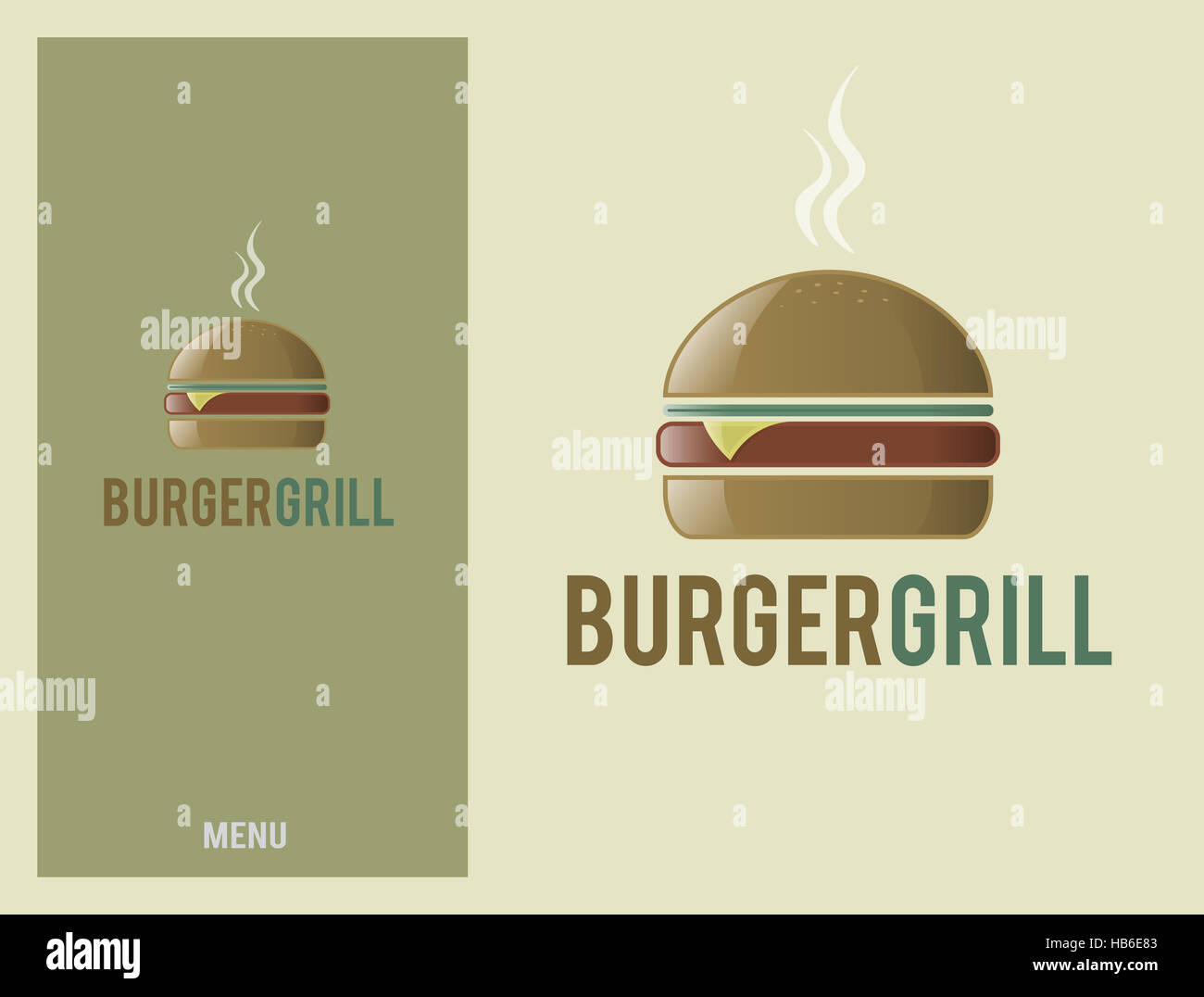 Logo design element burger Stock Photo