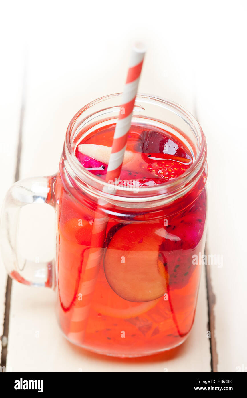 fresh fruit punch drink Stock Photo Alamy
