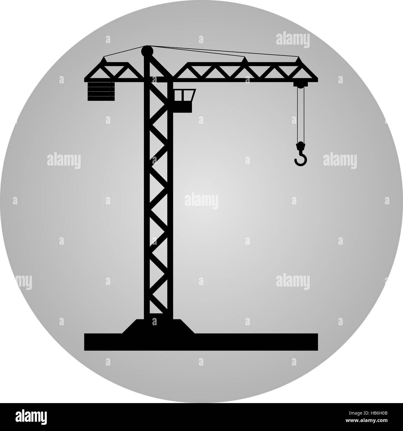 Tower crane - icon isolated Stock Photo - Alamy