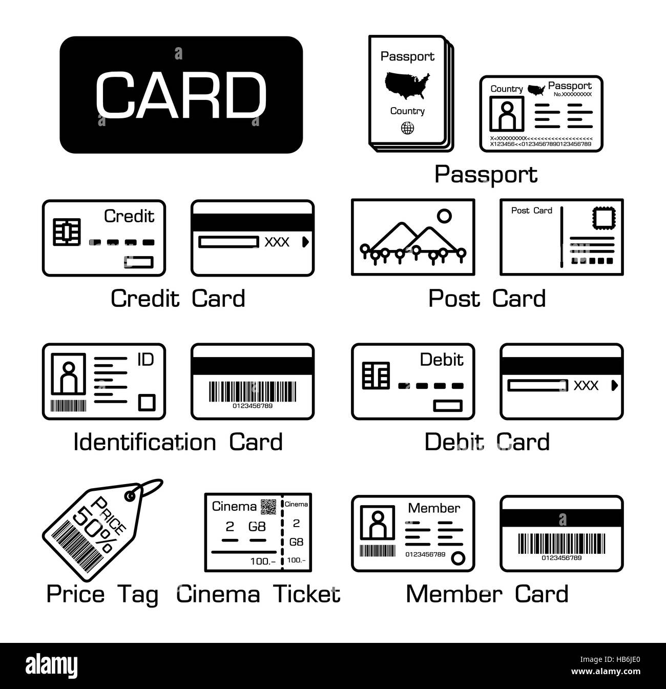 White bank cards icon - Free white credit card icons