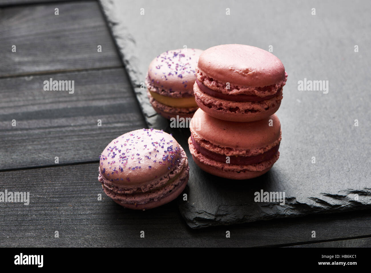 French delicious dessert macaroons Stock Photo