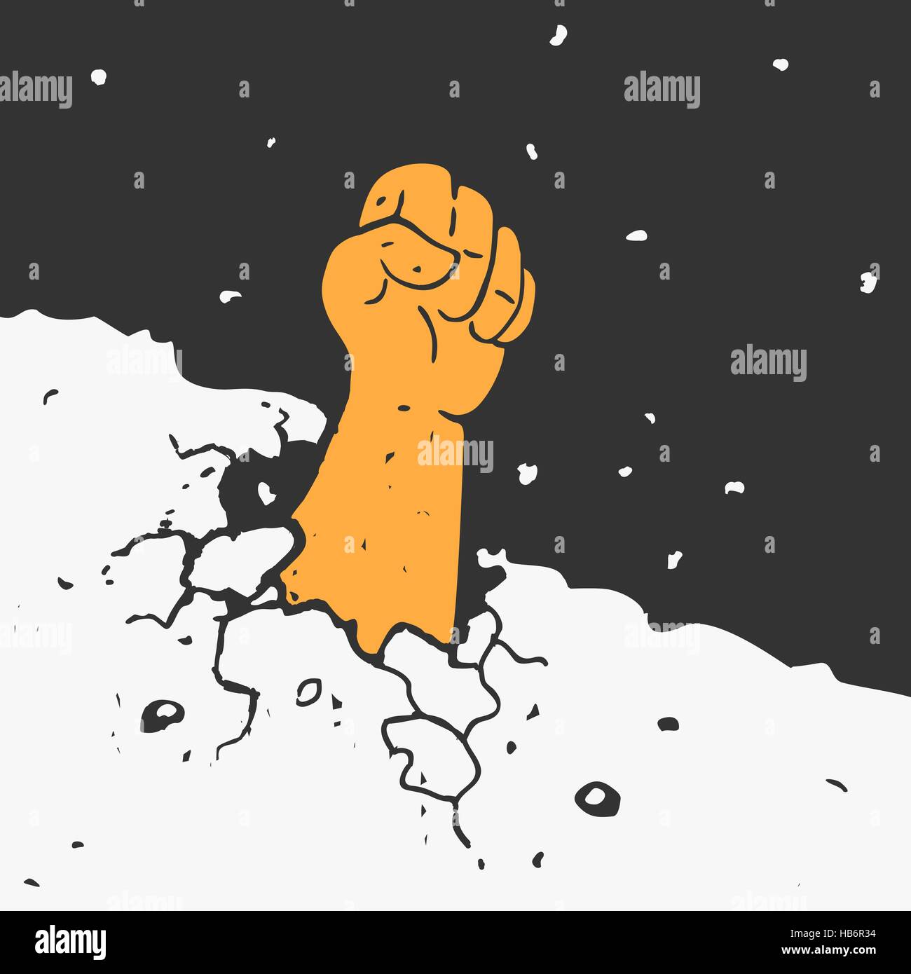Fist Breaking wall Vector Illustration Stock Vector Image & Art - Alamy