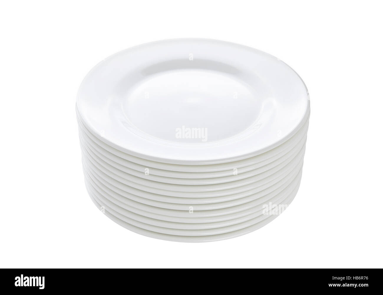 Stack of plates isolated on white background Stock Photo - Alamy
