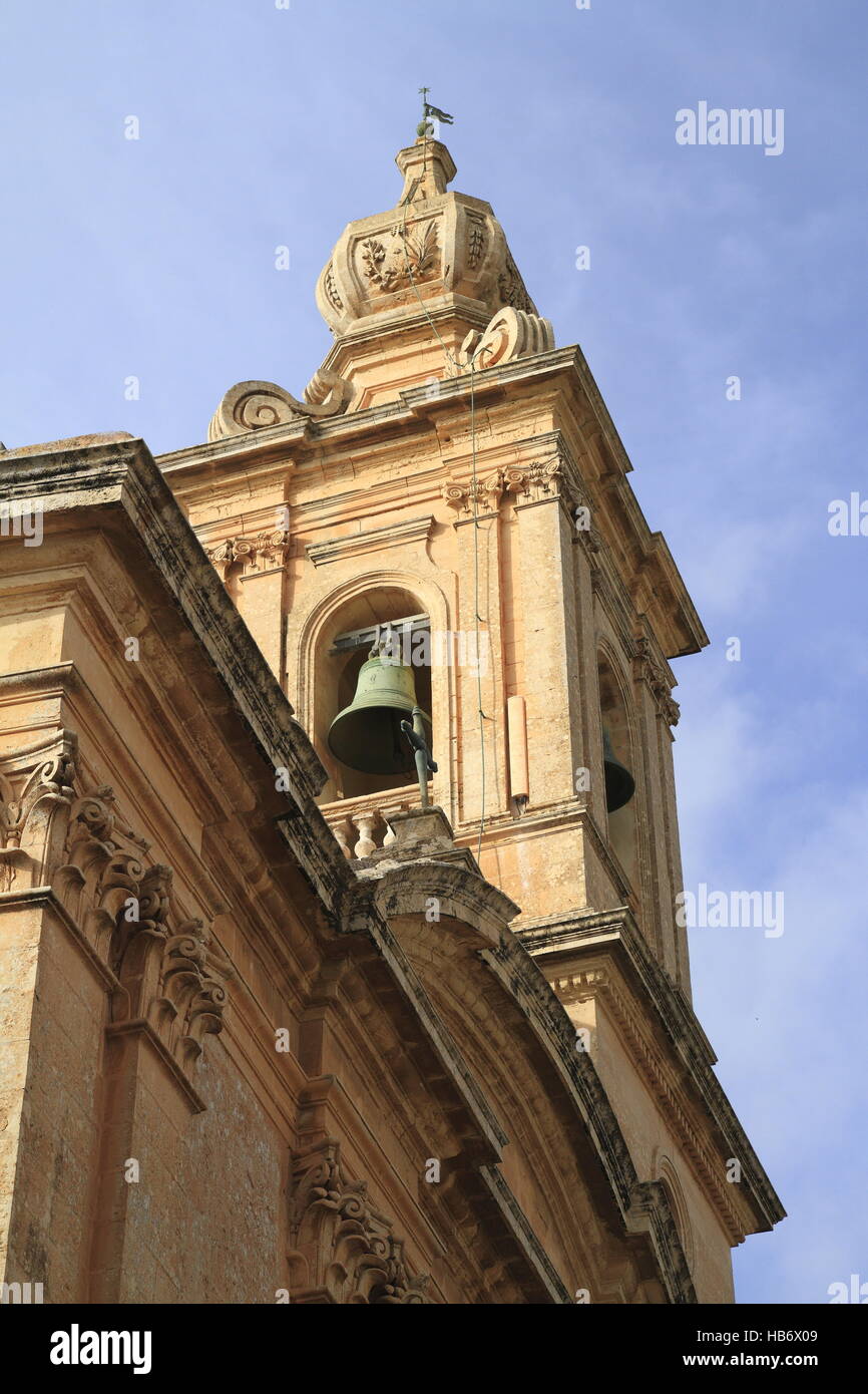 St. Peter  Paul Cathedral in Mdina. Stock Photo