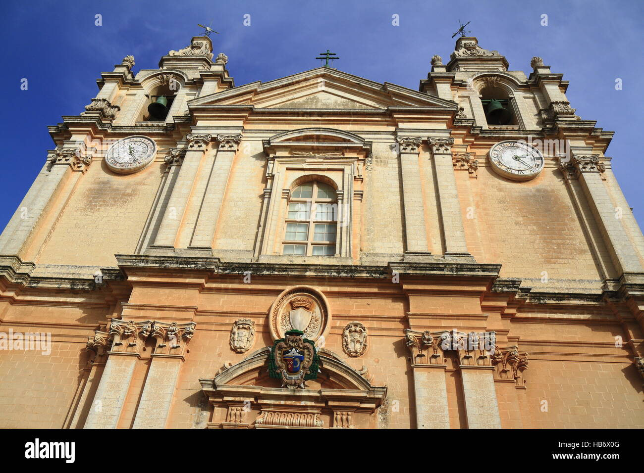 St. Peter  Paul Cathedral in Mdina. Stock Photo
