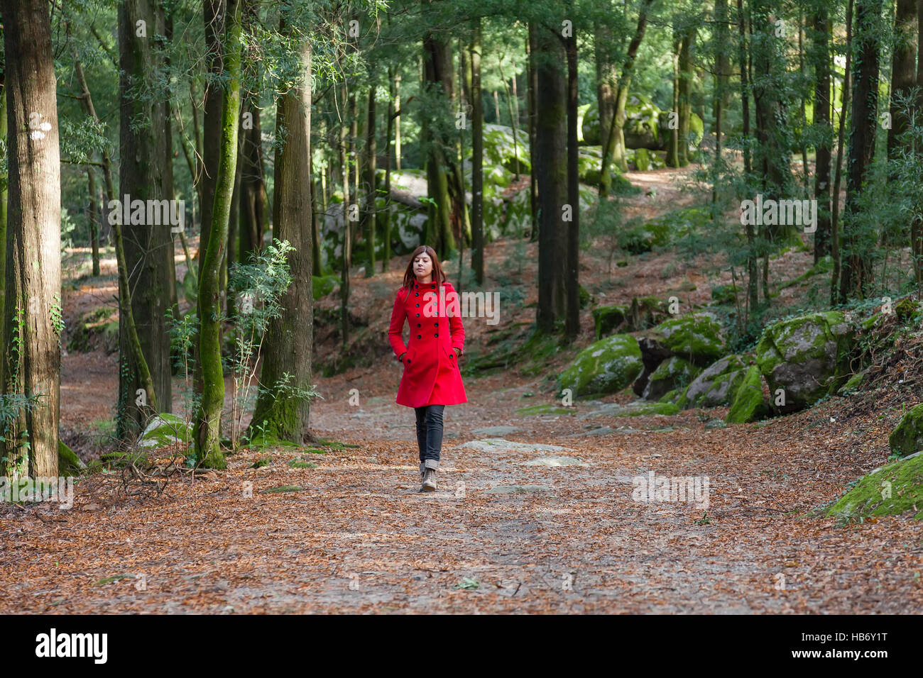 Woman walking alone hi-res stock photography and images - Alamy