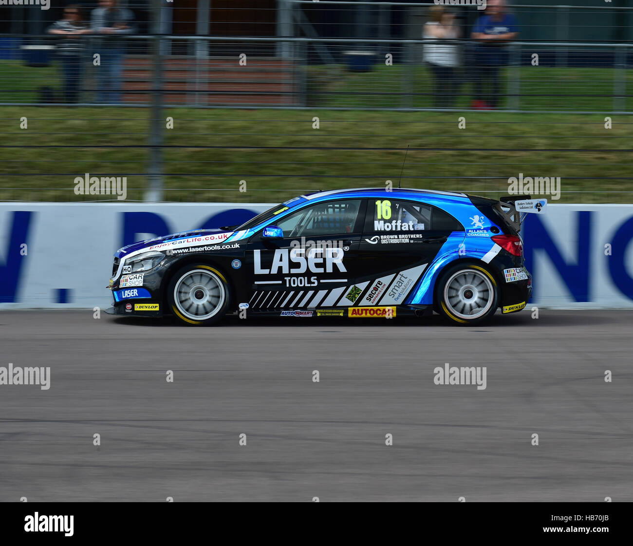 Aiden Moffat, Mercedes Benz A-Class, BTCC Rockingham, Rockingham Motorsport Speedway, Sunday, 28th August, 2016, Autosport, British Touring Car Champi Stock Photo