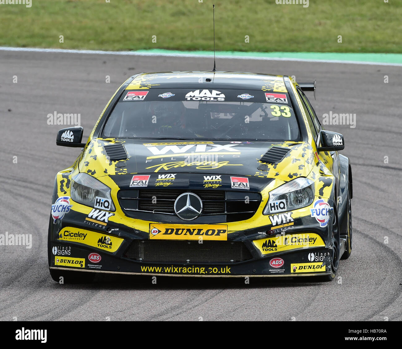 Adam Morgan, Mercedes Benz A-Class, BTCC Rockingham, Rockingham Motorsport Speedway, Sunday, 28th August, 2016, Autosport, British Touring Car Champio Stock Photo