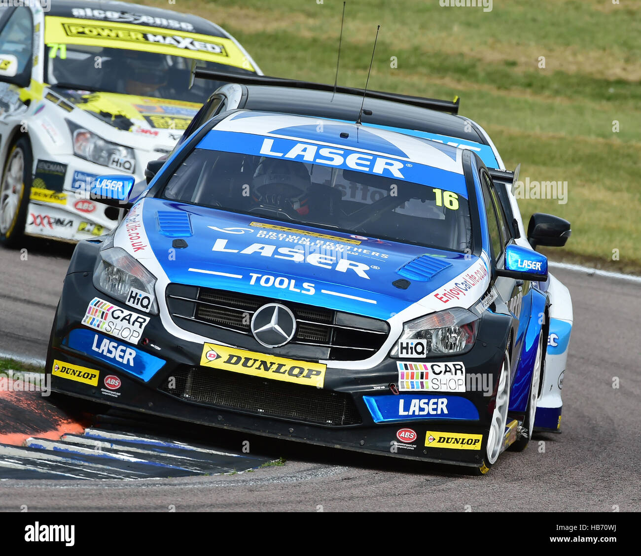 Aiden Moffat, Mercedes Benz A-Class, BTCC Rockingham, Rockingham Motorsport Speedway, Sunday, 28th August, 2016, Autosport, British Touring Car Champi Stock Photo