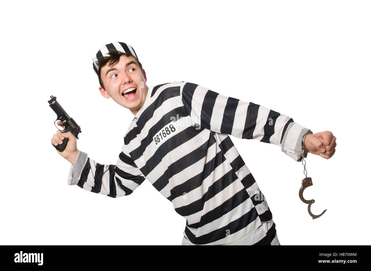 Prisoner isolated on the white background Stock Photo - Alamy