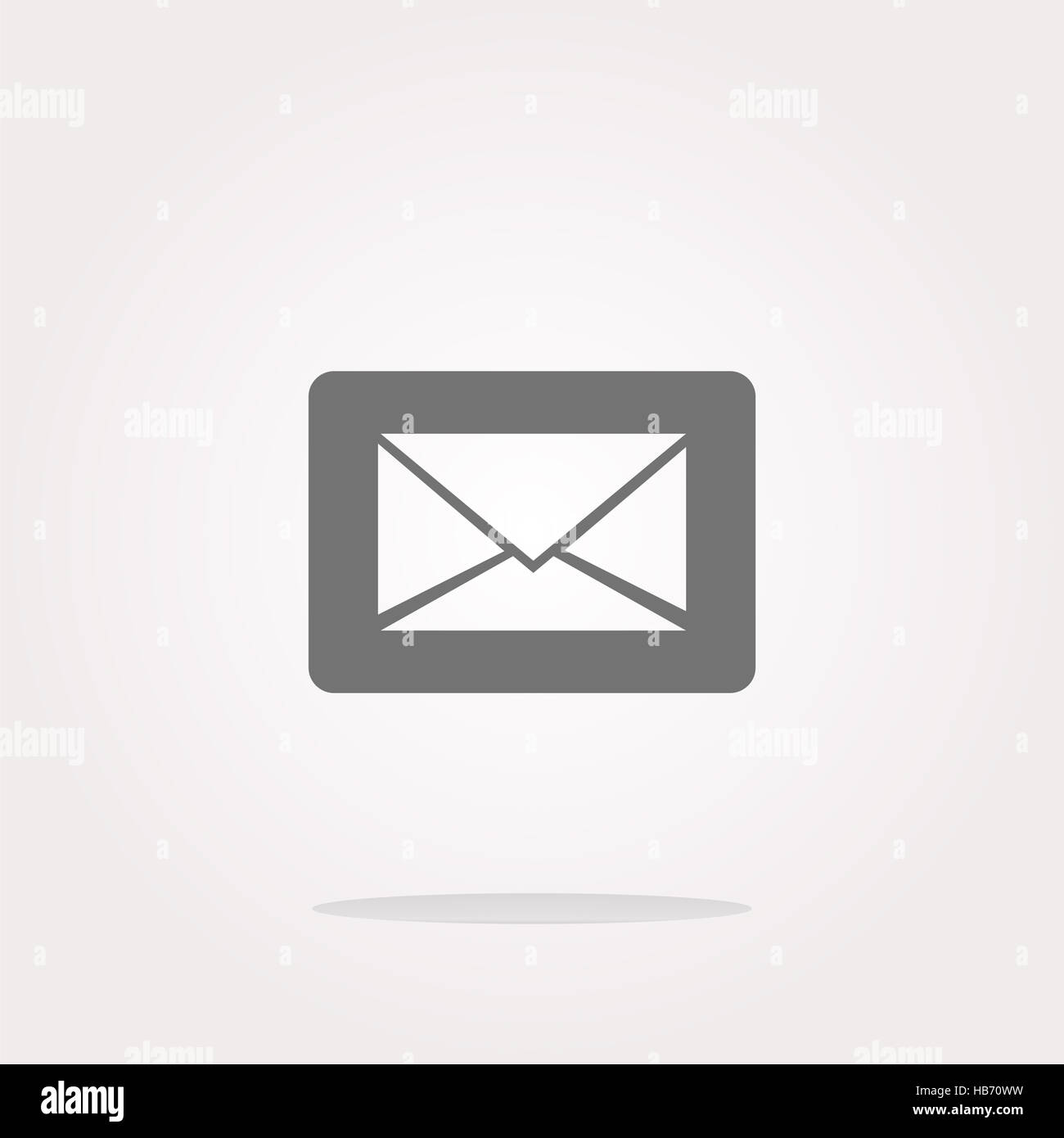 vector Email icon on glossy round button Stock Photo - Alamy