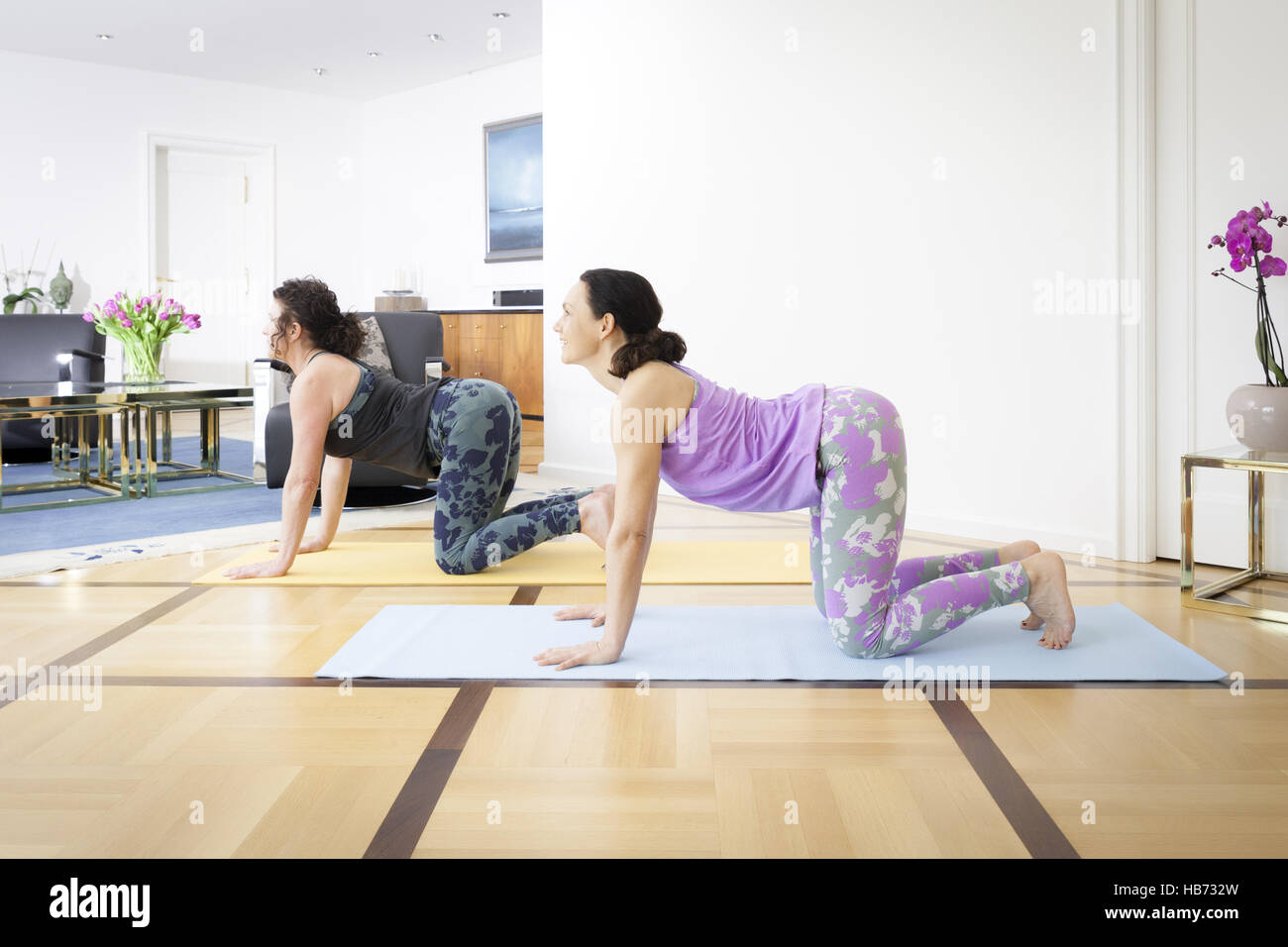 Beautiful asian women doing yoga hi-res stock photography and images ...