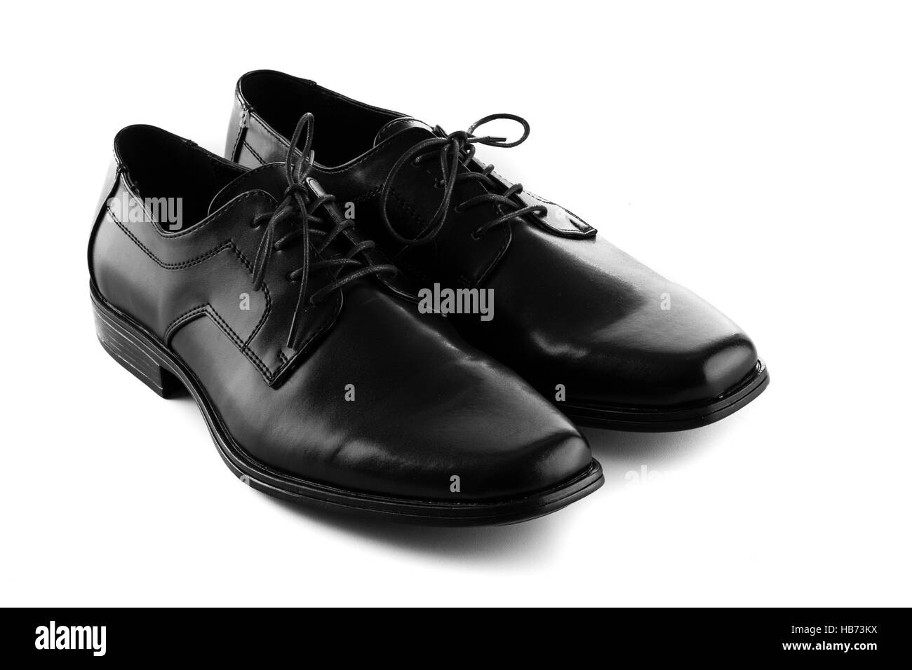 black leather shoes Stock Photo Alamy