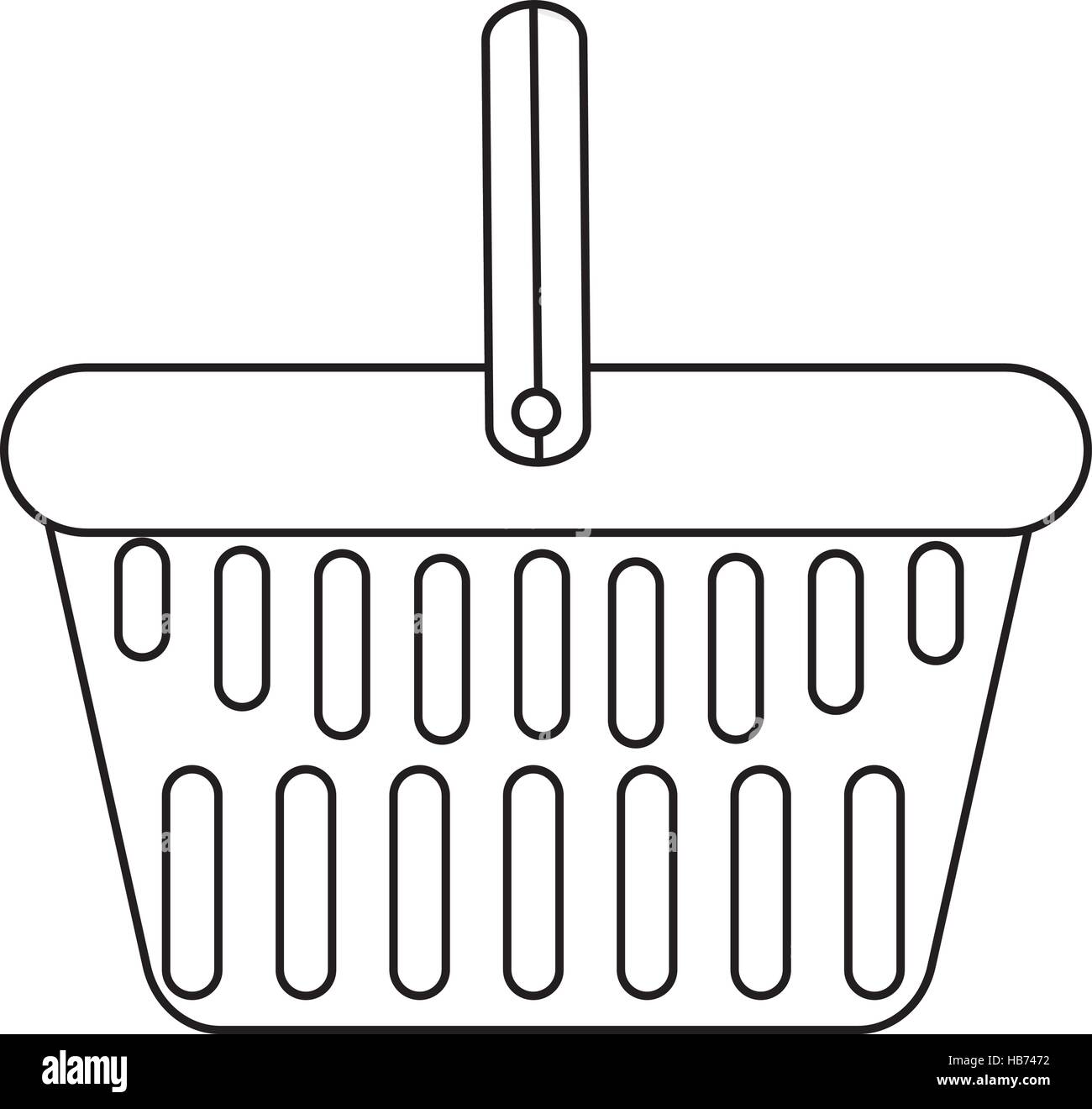 https://c8.alamy.com/comp/HB7472/shopping-basket-icon-modern-line-sketch-doodle-style-plastic-in-a-HB7472.jpg
