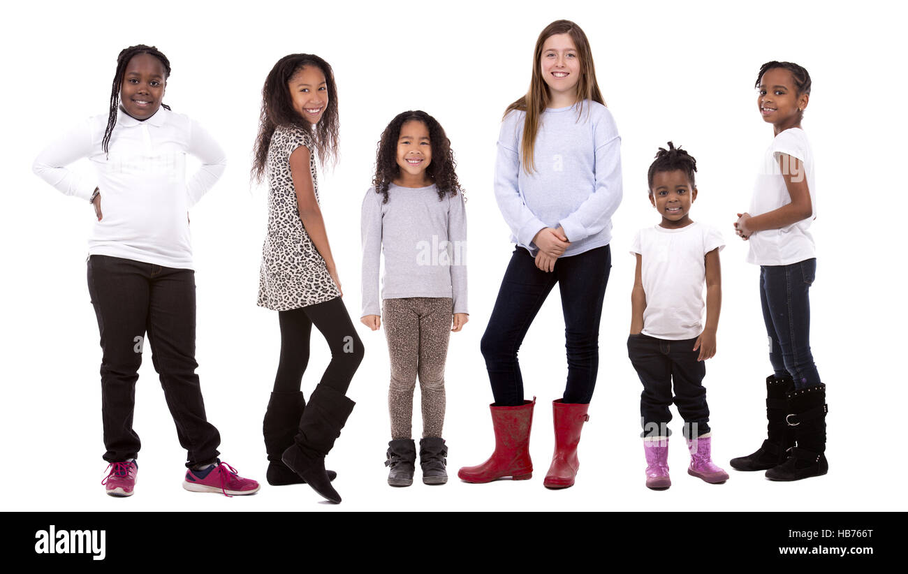 Group laughing at girl children hi-res stock photography and images - Alamy