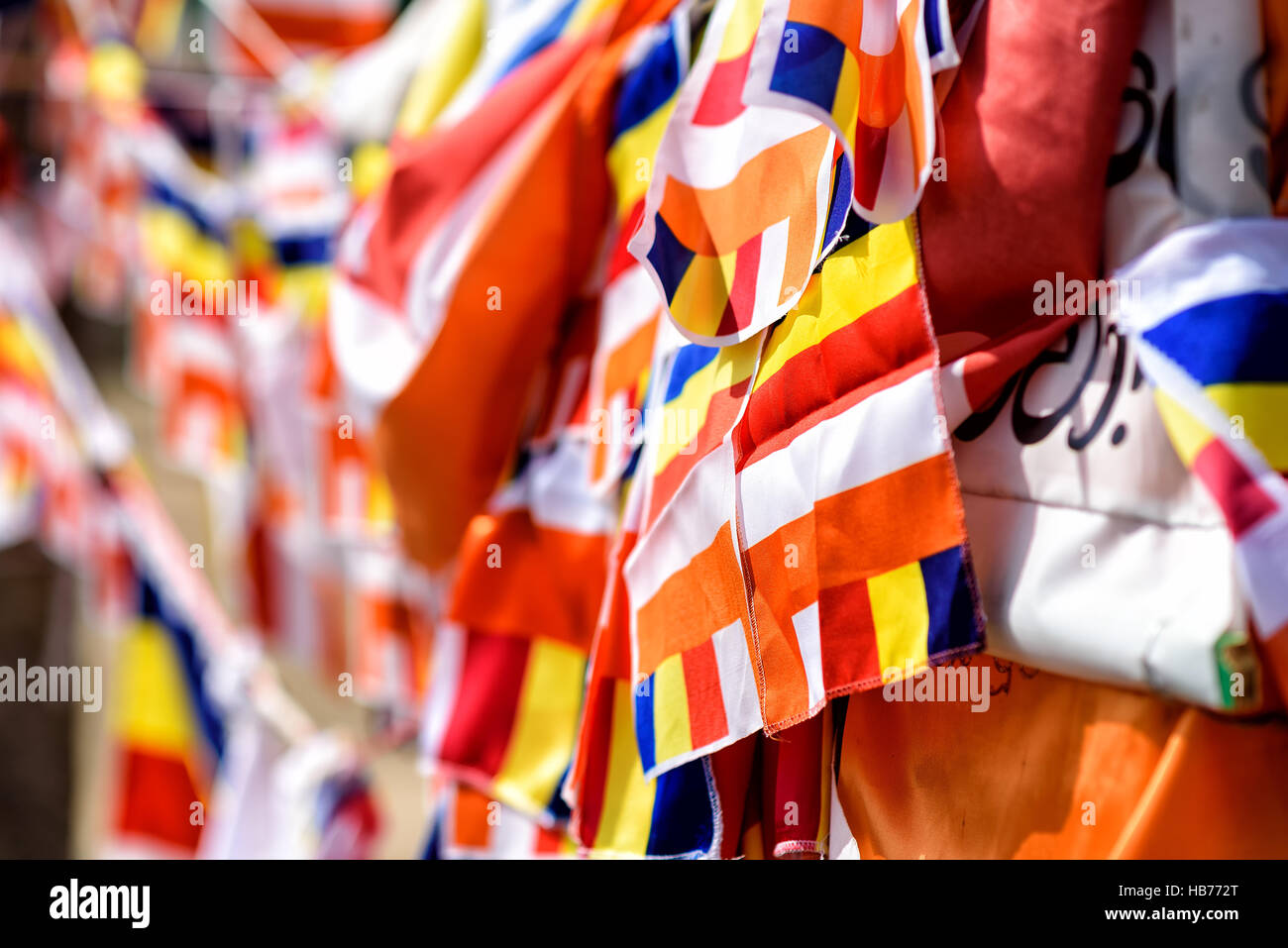 buddhistic flags Stock Photo