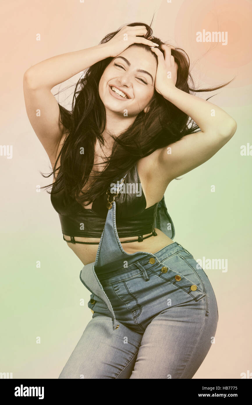 young woman dancing Stock Photo Alamy