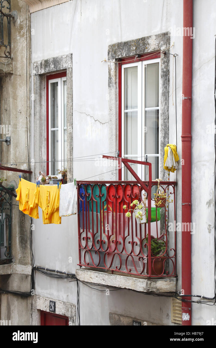 Alleyway in Mouraria with street art