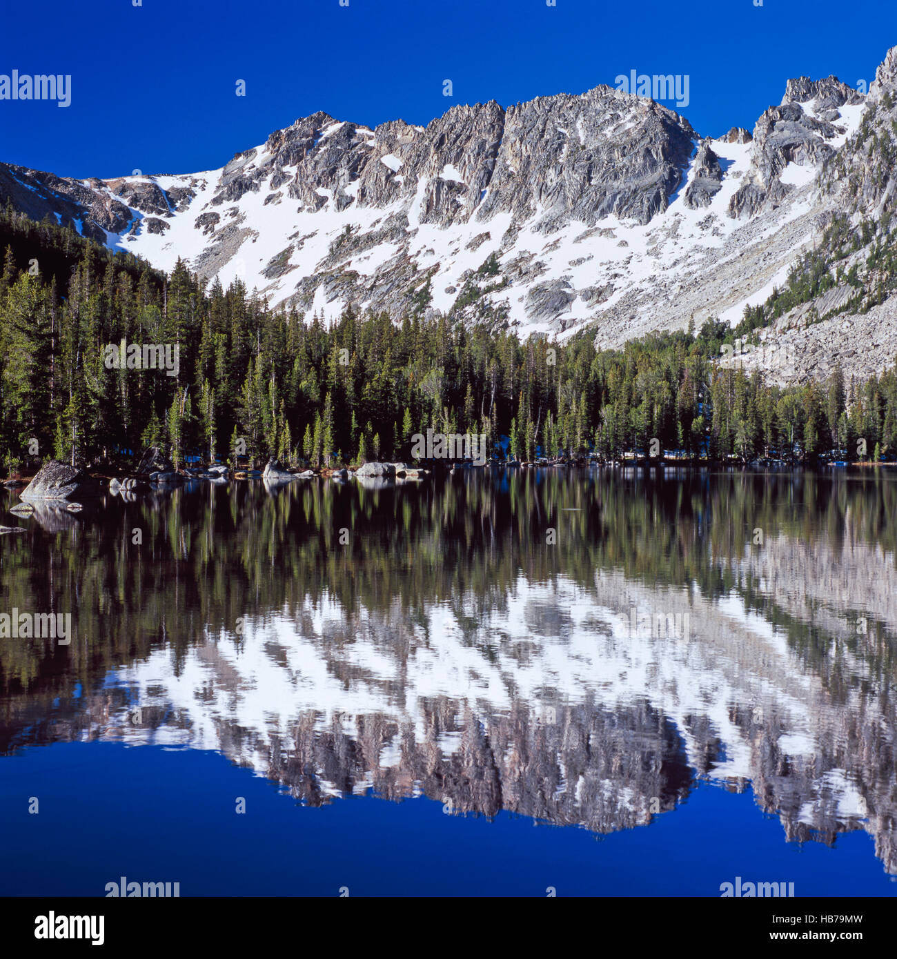 grayling lake in the pioneer mountains near melrose, montana Stock
