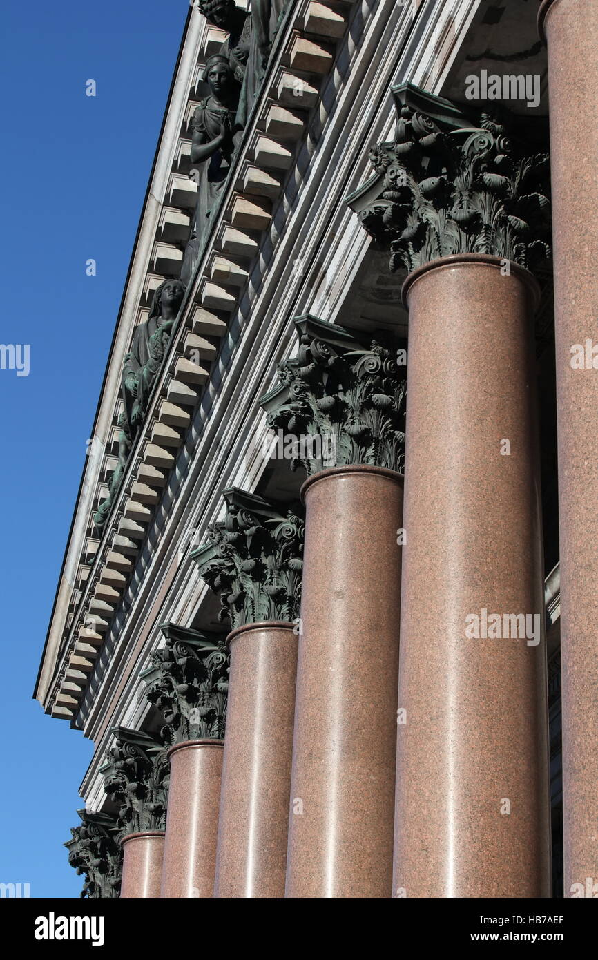 columns with  decorated chapiter Stock Photo