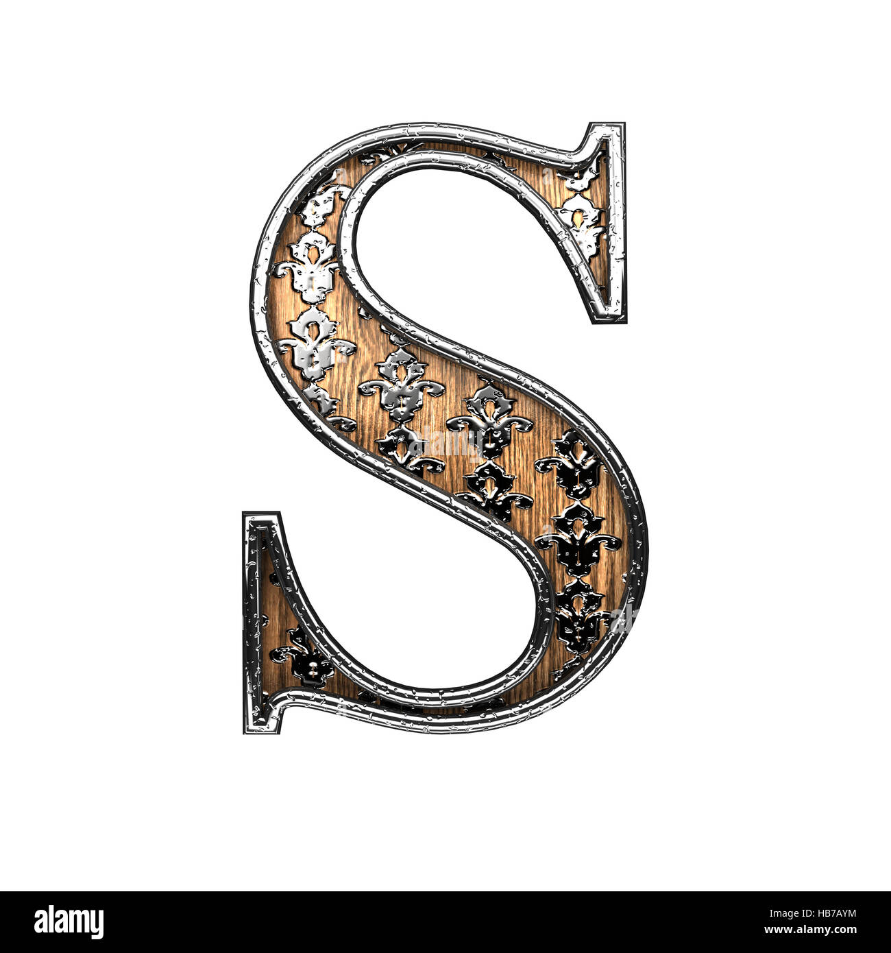 s silver letter. 3D illustration Stock Photo - Alamy