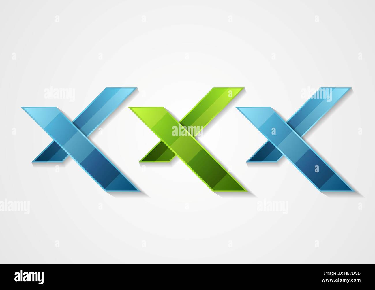 XXX corporate geometric logo design Stock Photo