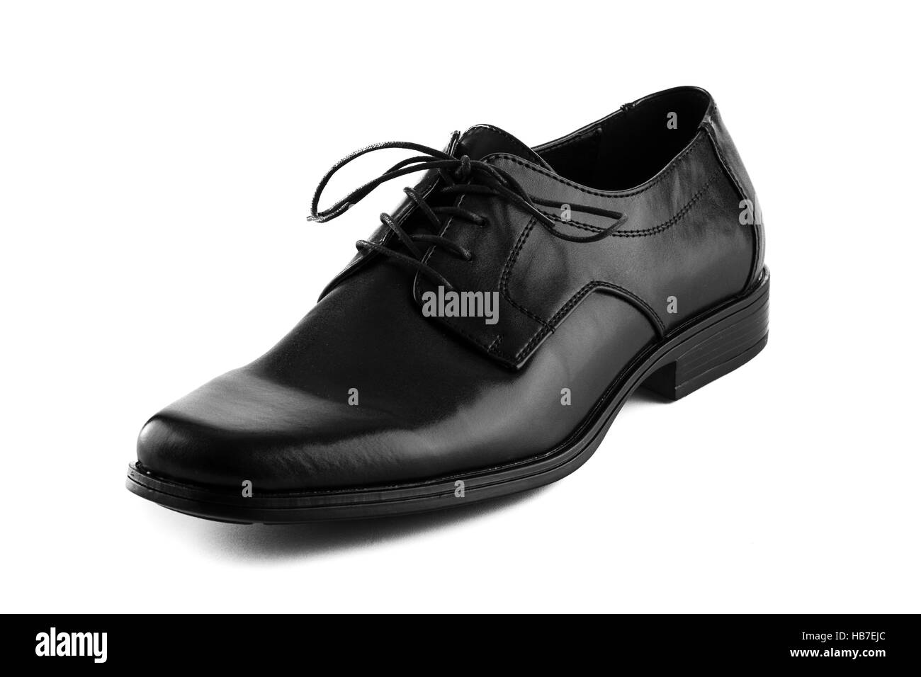 black leather shoe Stock Photo Alamy