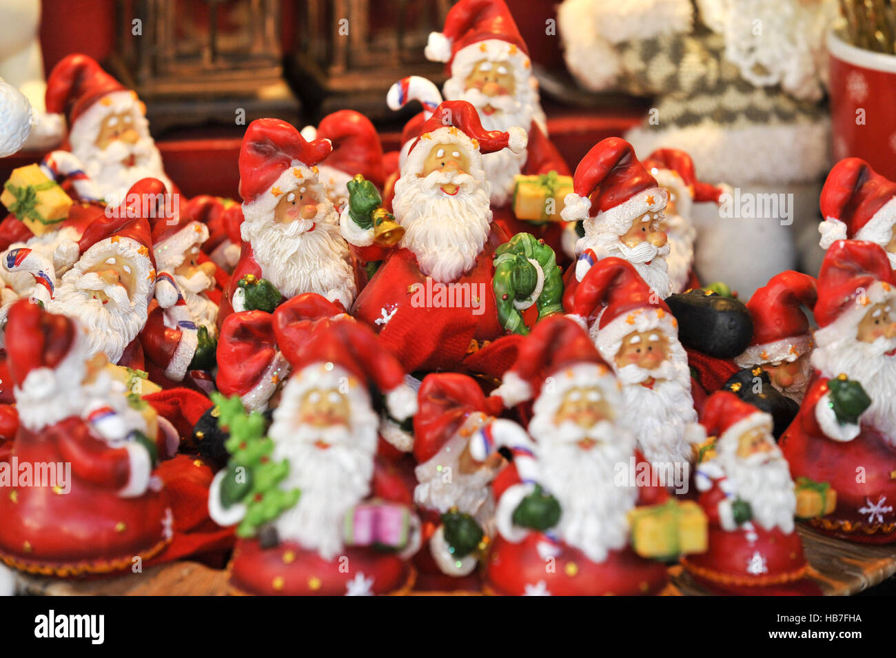 Santa Claus at christmas in sale Stock Photo