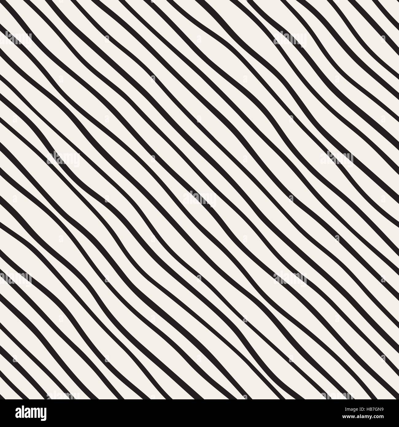 Vector Seamless Black and White Hand Drawn Diagonal Lines Pattern ...